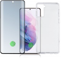 360° Premium Protect Set UltraSonix Schutz-/Design-Cover für Galaxy S21+ 5G schwarz