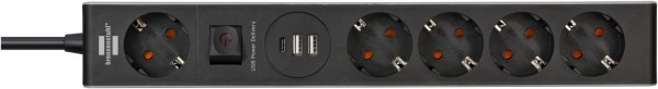 Steckdosenleiste 5-fach mit USB
