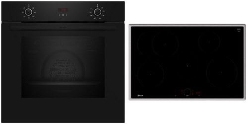 BX38IB0 Herdset mit Induktionskochfeld bestehend aus B1CCC0AK3 + T58SHF1L0 schwarz/edelstahl