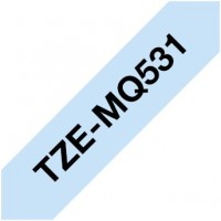 TZe-MQ531 (12mm) Schriftband schwarz/pastellblau