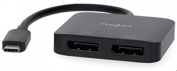CCGB64375BK02 USB-C Adapter (0,2m) USB-C Stecker>2x DP Buchse schwarz