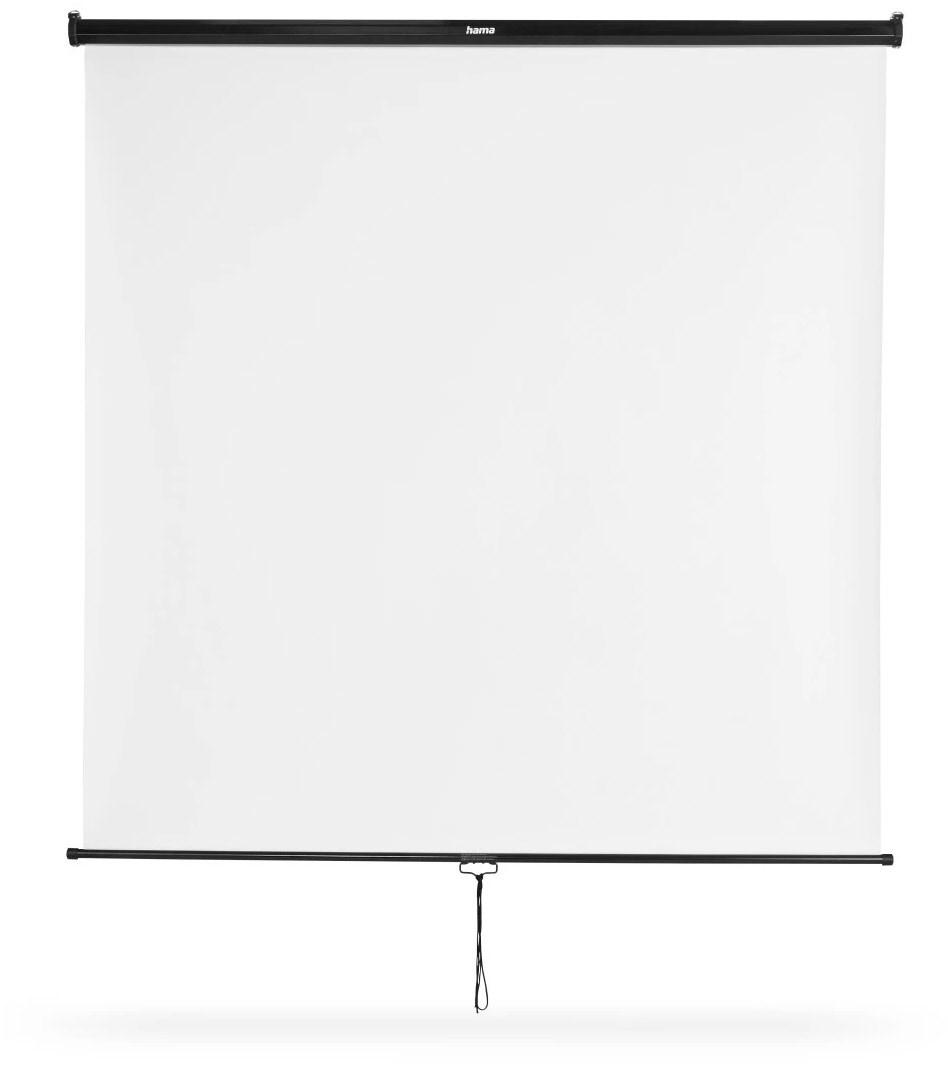 Rollo-Leinwand 175x175cm weiß