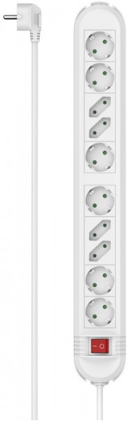 Steckdosenleiste 10-fach (1,5m) weiss