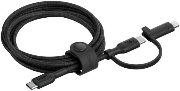 BoostCharge Pro USB-C>C/Lightning (1,5m) schwarz