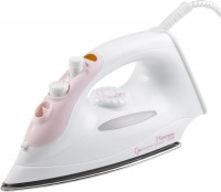 AEA6088P Dampfbügeleisen weiß/rosa, 1800 W, 12 g/min Dampfproduktion, Edelstahl-Bügelsohle, 130 ml Wassertank