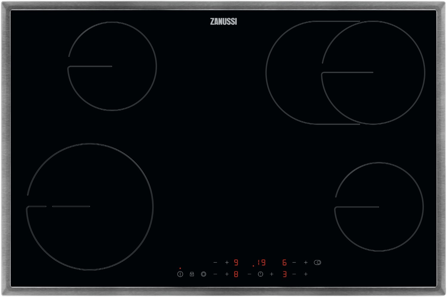Zanussi ZHRN883X Autark Glaskeramikfeld edelstahl  - Onlineshop EURONICS