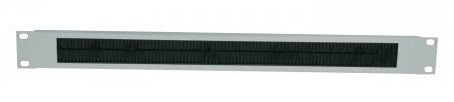 Kabeldurchführung 2HE (48,3 cm) schwarz mit Bürstenleiste