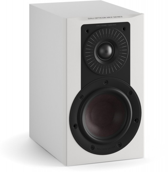 Opticon 1 MKII /Stück Klein-/Regallautsprecher weiß seidenmatt/grau