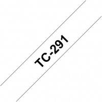 TC 291 Schriftband laminiert (9mm) weiß/schwarz