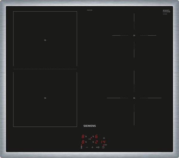 EM645CSB6E Glaskeramik-Induktions-Kochfeld edelstahl