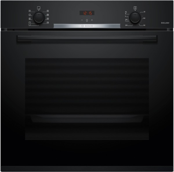 HBA3140B4 Einbaubackofen schwarz, 71 l, Pizza-Stufe, schnelles Vorheizen, 59,4 cm breit, A+
