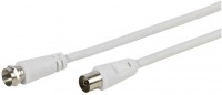 SAT Empfängeranschlusskabel (1,5m) F-Stecker > Koax-Kupplung