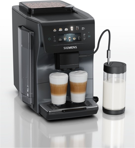 TP603EF6 Kaffee-Vollautomat silber, Milchbehälter, Latte Macchiato/Cappuccino/Milchkaffee, Keramik-Mahlwerk, 15 bar, 1,8 l