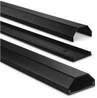Alu-Kabelkanal eckig 110/5/2,6cm schwarz