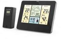WLAN-Wetterstation mit App Außensensor, Thermo-/Hygrometmeter schwarz