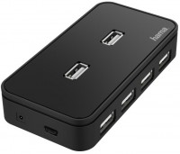 USB-Hub 7 Ports USB 2.0, 480 Mbit/s schwarz