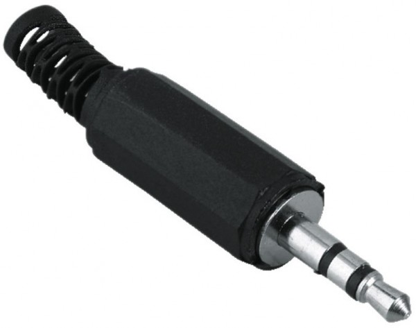 3,5mm-Klinken-Stecker, 3pol. Stereo schwarz