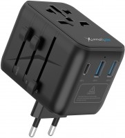 Reisestecker weltweit (20W) schwarz