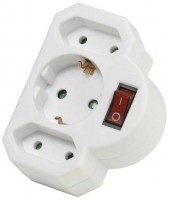AS 3 W Schukoadapter + Schalter