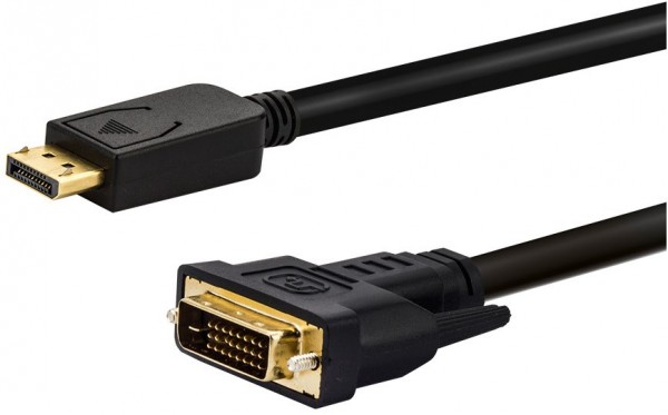 DP 4 G DP > DVI Adapterkabel (2m) schwarz