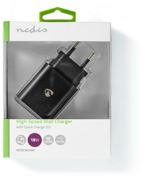 WCQC302ABK Netzladegerät 3,0 A schwarz