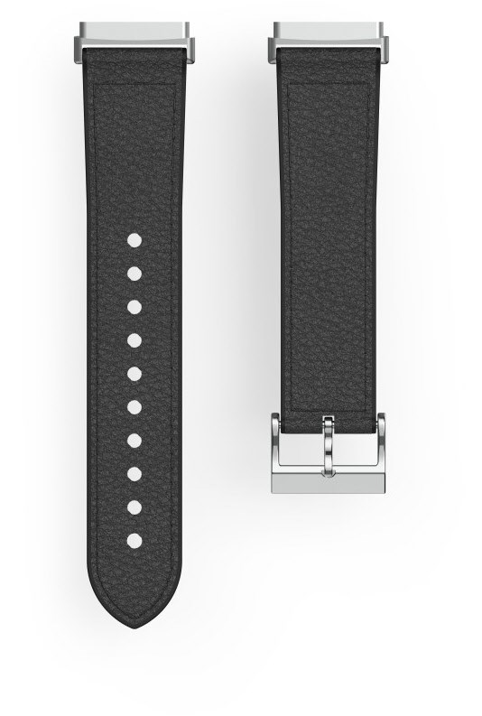 Herrenarmband aus Kunstleder für Fitbit Versa3/Sense schwarz