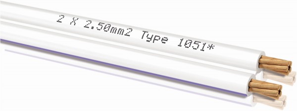 LS-Kabel 2,50mm² Lautsprecherkabel weiß
