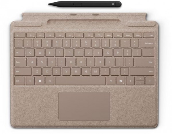 Surface Pro Keyboard mit Slim Pen 2 graubeige