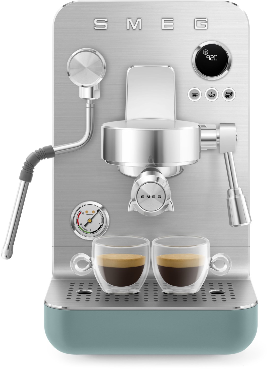 Image of EMC02EGMEU Siebträgermaschine emerald green-matt, Milchbehälter, 15 bar, 1,7 l
