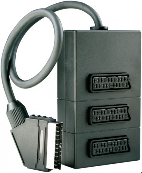 3-fach SCART Verteiler schwarz