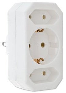 SES Steckdosenadapter weiß