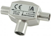 EBI 24 T-Stecker TV Antennen-Stecker silber