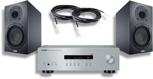 Yamaha/Canton Stereo Set Hifi-System R-S202D, GLE 20 S2, Cantolink silber/schwarz