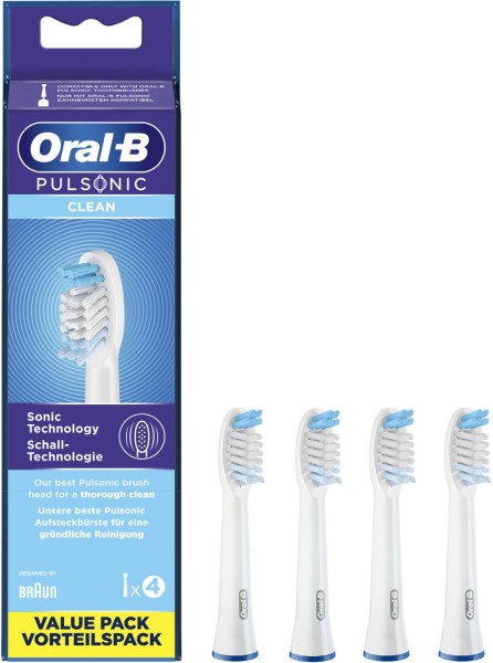 Pulsonic Clean (4er) Aufsteckbürsten weiß