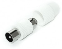 KW 3 S IEC-Koax-Stecker (schraubbar) weiß
