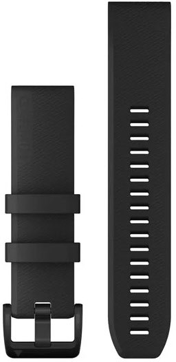 QuickFit Silikon Armband (22mm) schwarz/silber