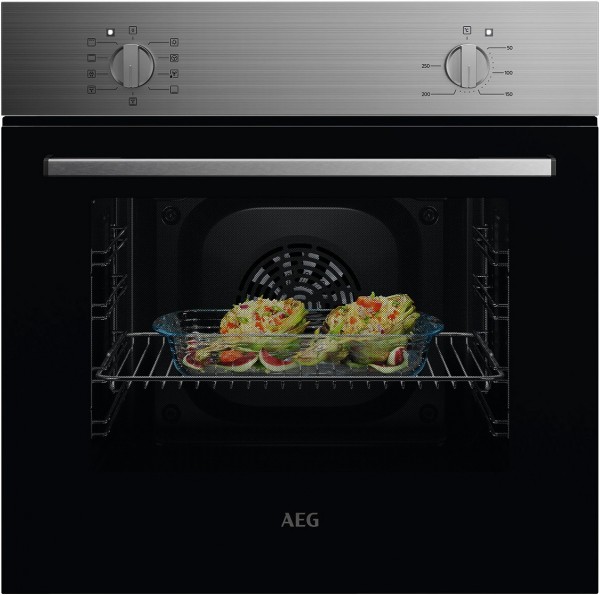OU5AB10CM Einbaubackofen edelstahl antiFingerprint, 65 l, Heißluftgrill, 59,4 cm breit, A
