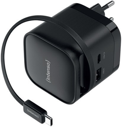 W65ACIC GaN Schnellladegerät (65W) USB/Dual USB-C schwarz