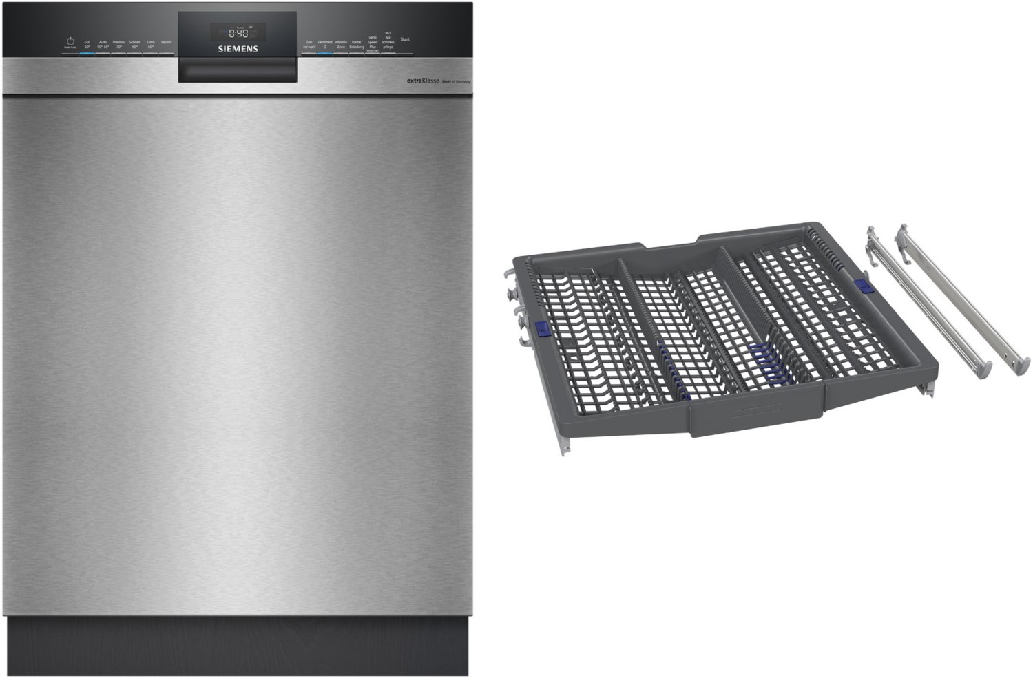SN43ESS3BD Unterbau-Geschirrspüler 60 cm bestehend aus SN43ES02BD + SZ36DX04 edelstahl