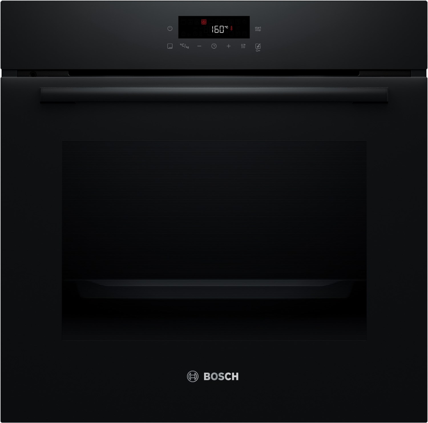 HBA571BB4 Einbaubackofen schwarz, schnelles Vorheizen, pyrolytische Selbstreinigung, 59,4 cm breit, A+, Serie 2
