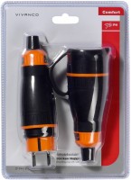 Schutzkontakt-Stecker mit Kupplung schwarz
