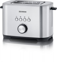 AT 2620 Kompakt-Toaster edelstahl/schwarz