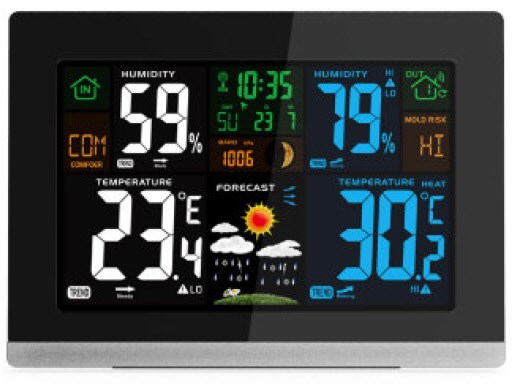 WS 6462 Wetterstation inkl. Außensender TX205D-TH schwarz/silber