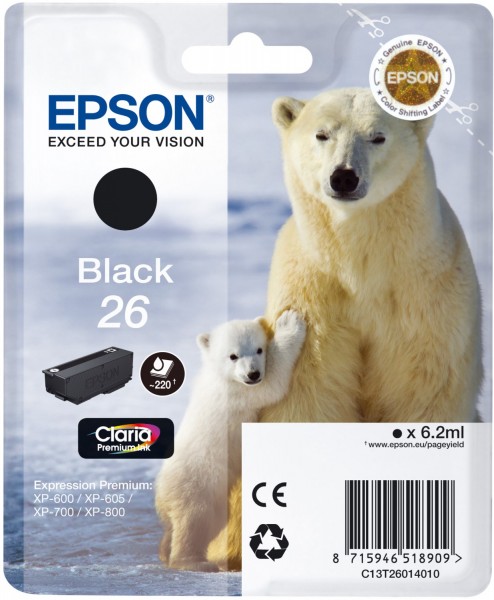 26 Claria Premium Tintenpatrone schwarz