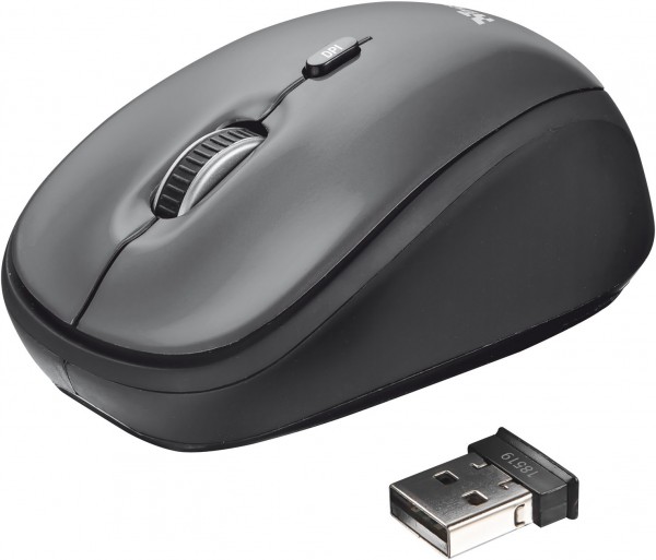 Yvi Wireless Mouse Kabellose Maus schwarz