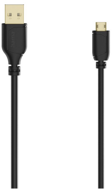 Micro-USB-Kabel Flexi-Slim (0,75m) schwarz