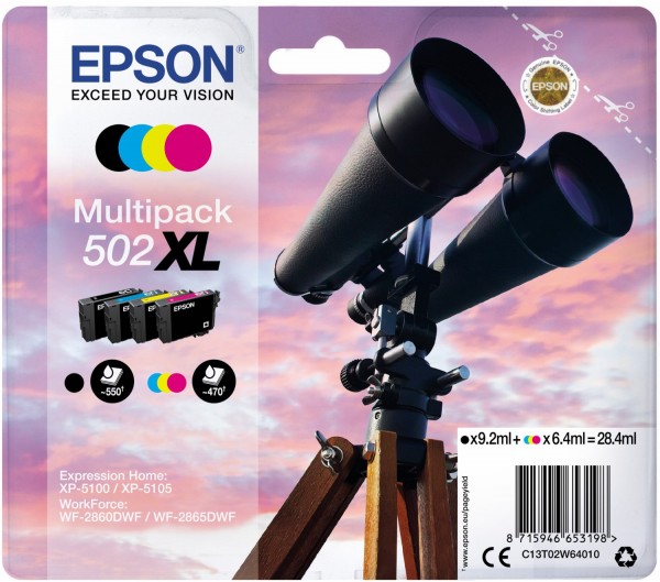 502XL Tinten-Multipack (28,5ml) 4-farbig