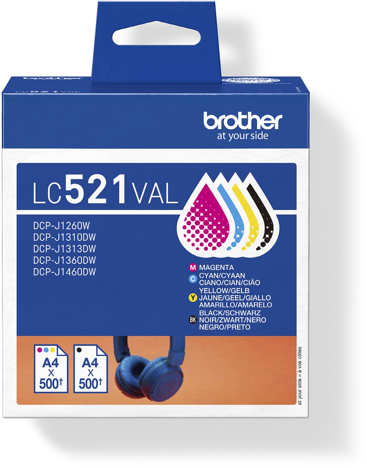LC521VAL ValuePack (500 S.) Tinte 4-farbig
