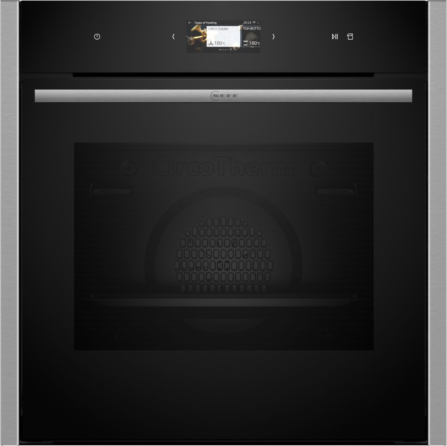 B24FS33N0 Elektro-Backofen mit Dampfgarer edelstahl, 71 l, Pizza-Stufe, schnelles Vorheizen, Hefeteig-Gärstufe, Brotback-Stufe