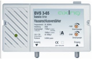 BVS 3-65 CATV 30dB Hausanschluss–Verstärker